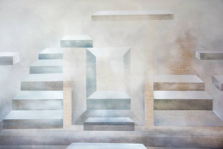 Original Modernism Abstract Painting by Hanna Banaszczyk