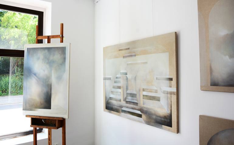 Original Modernism Abstract Painting by Hanna Banaszczyk