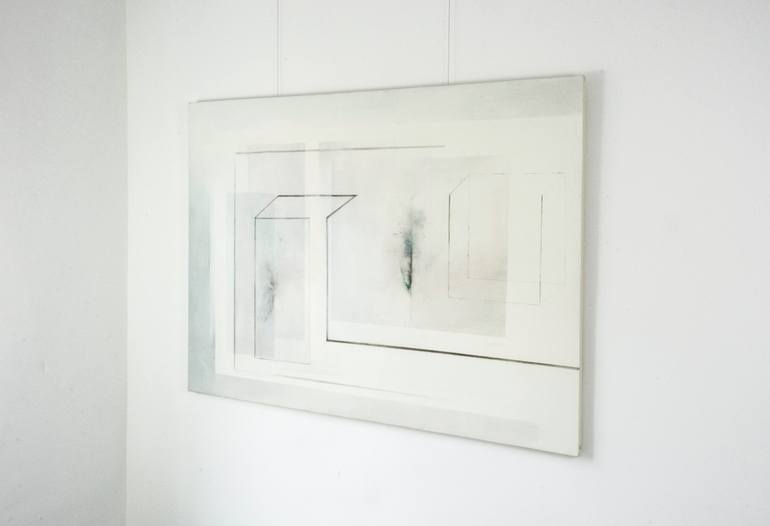 Original Abstract Expressionism Geometric Painting by Hanna Banaszczyk
