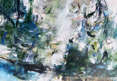 Original Abstract Expressionism Landscape Mixed Media by Lisa Parkyn
