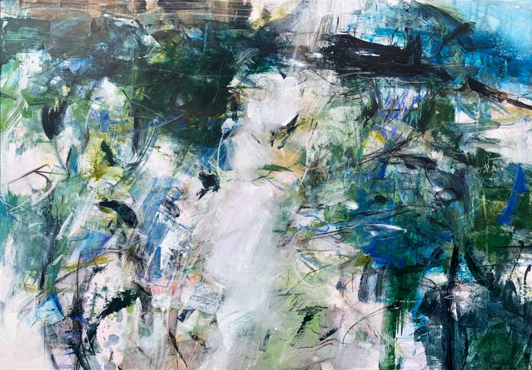 Original Abstract Expressionism Landscape Mixed Media by Lisa Parkyn