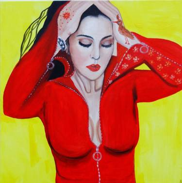 Print of Expressionism Women Paintings by Antonia Hoybakk