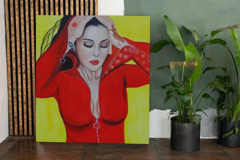 Original Expressionism Women Painting by Antonia Hoybakk