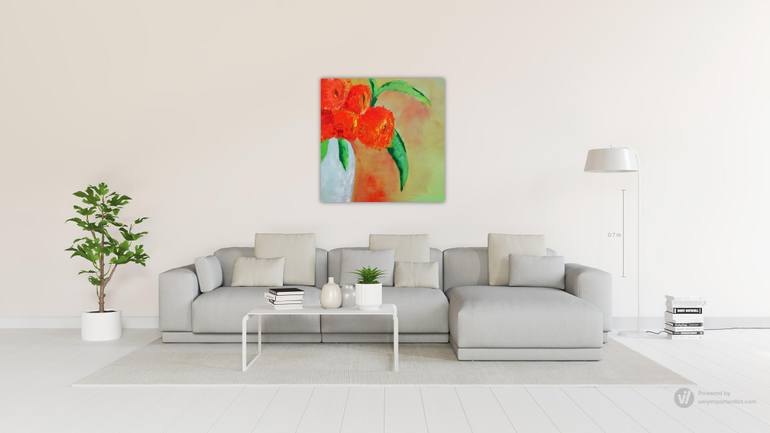 Original Expressionism Floral Painting by Antonia Hoybakk
