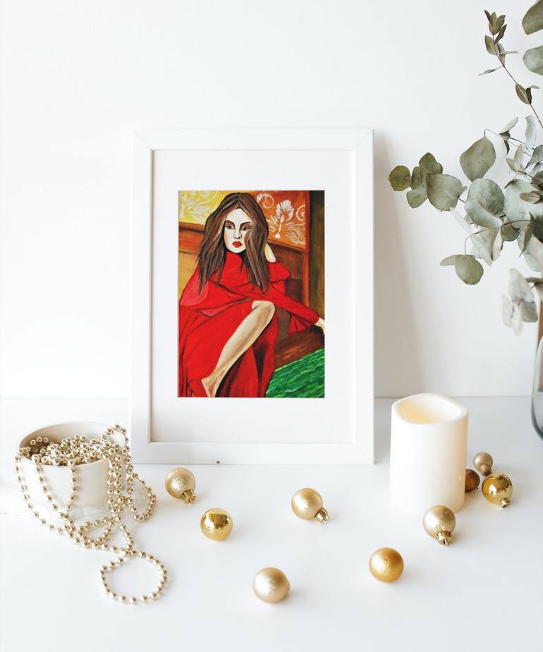 Original Expressionism Women Painting by Antonia Hoybakk