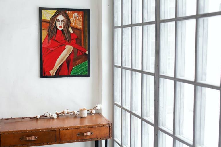 Original Expressionism Women Painting by Antonia Hoybakk