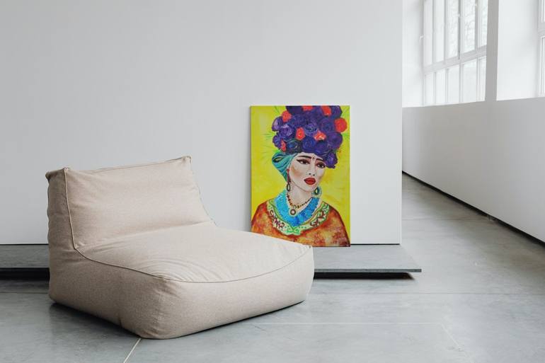 Original Expressionism Women Painting by Antonia Hoybakk