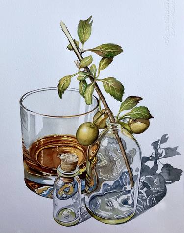 Original Fine Art Still Life Paintings by Serpil Umit