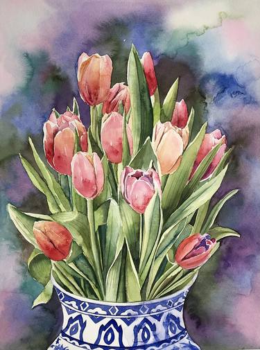 Tulips in vase (24) thumb