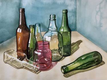 Original Fine Art Still Life Paintings by Serpil Umit