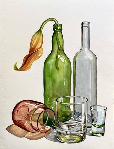 Original Still Life Paintings by Serpil Umit