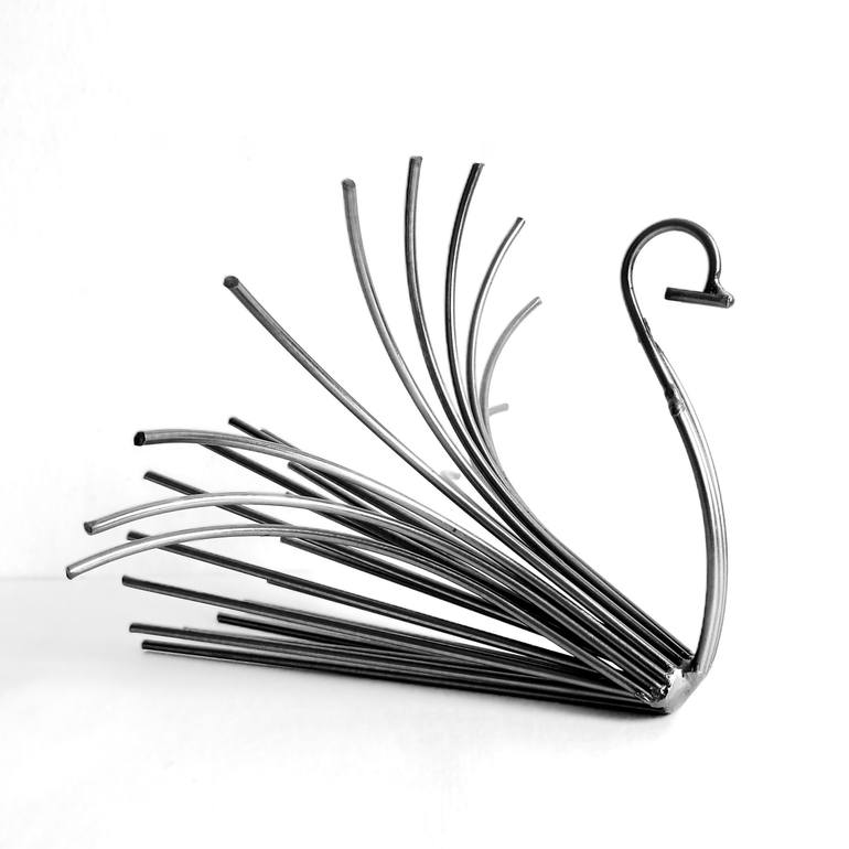 Original Nature Sculpture by Albert Dura | Symbolism Art on Steel | Little Hope. Souls in the spring breeze. (The Souls)