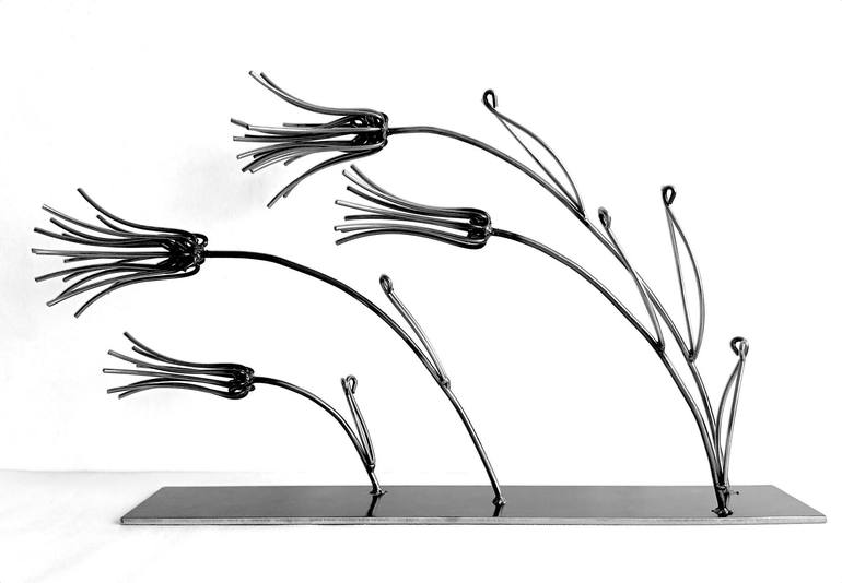 Original Art Deco Floral Sculpture by Albert Dura
