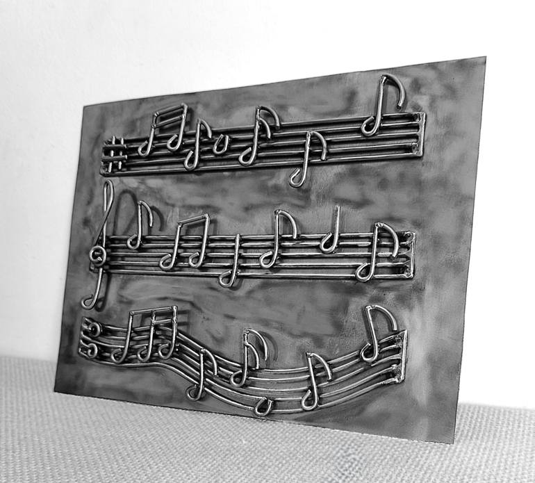 Original Symbolism Music Sculpture by Albert Dura