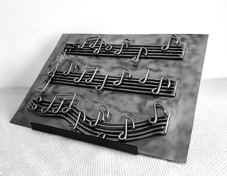 Original Symbolism Music Sculpture by Albert Dura
