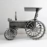 Vintage Tractor - The Old Vehicles series. Functional sculpture by Sztuka Metalu.