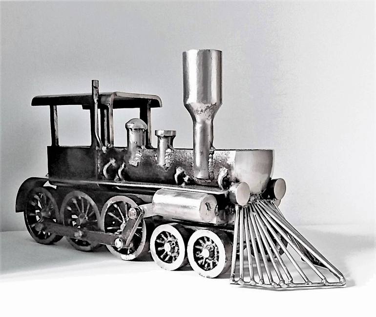 Original Train Sculpture by Albert Dura