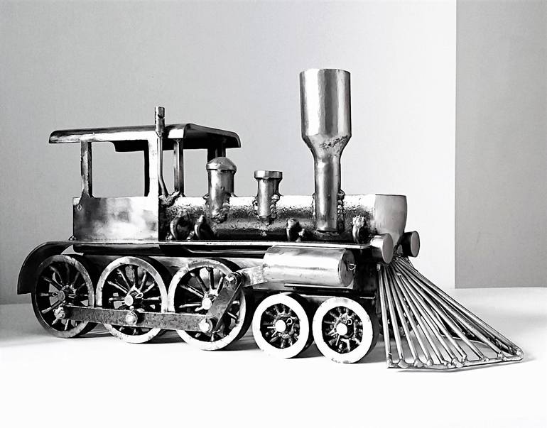 Original Train Sculpture by Albert Dura