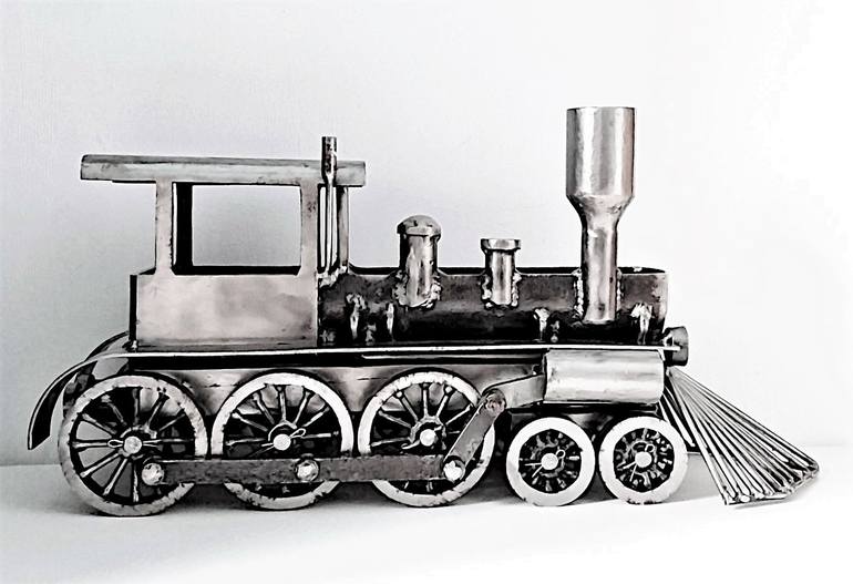 Original Train Sculpture by Albert Dura