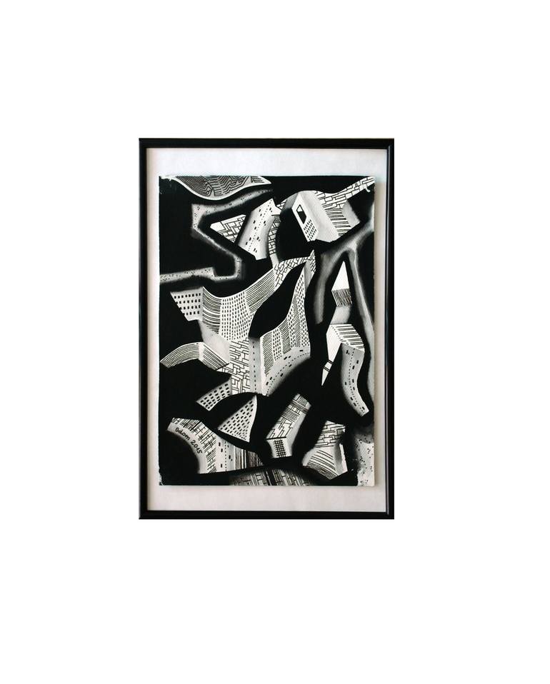 Original Abstract Expressionism Abstract Drawing by Adam Iwan