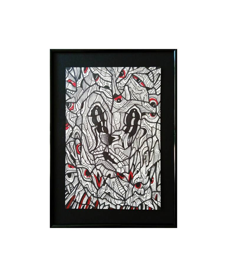 Original Abstract Expressionism Abstract Drawing by Adam Iwan