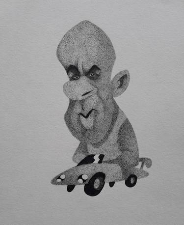 Limited Edition - Original Pointilism Caricature of Vin Diesel thumb