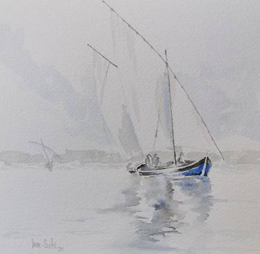 Print of Sailboat Paintings by Juan Carlos Navarro
