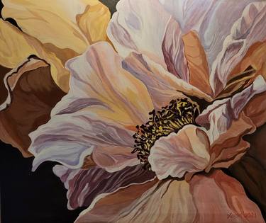 Original Art Deco Floral Paintings by Kawsar Ashfaq