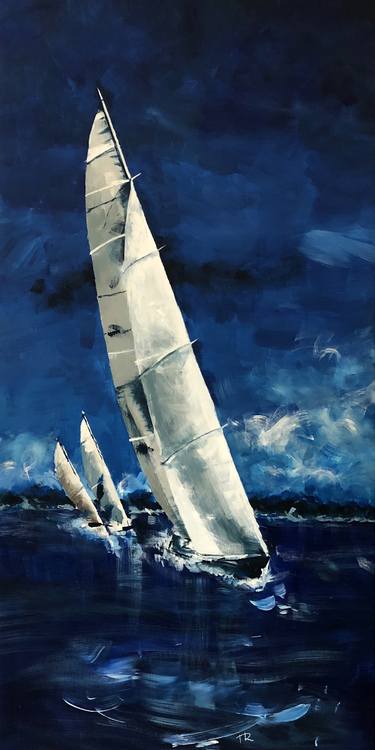 Original Sailboat Painting by Teresa Righetti