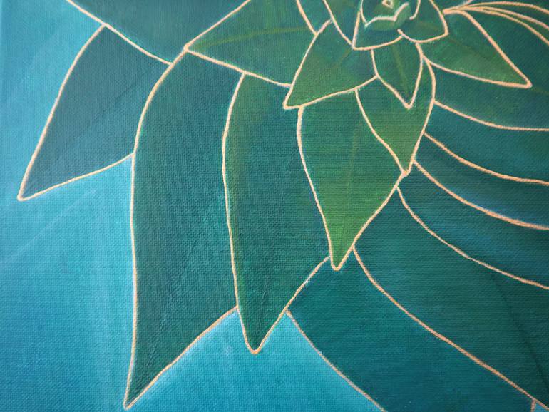 Original Art Deco Botanic Painting by Aida La Sarajevan