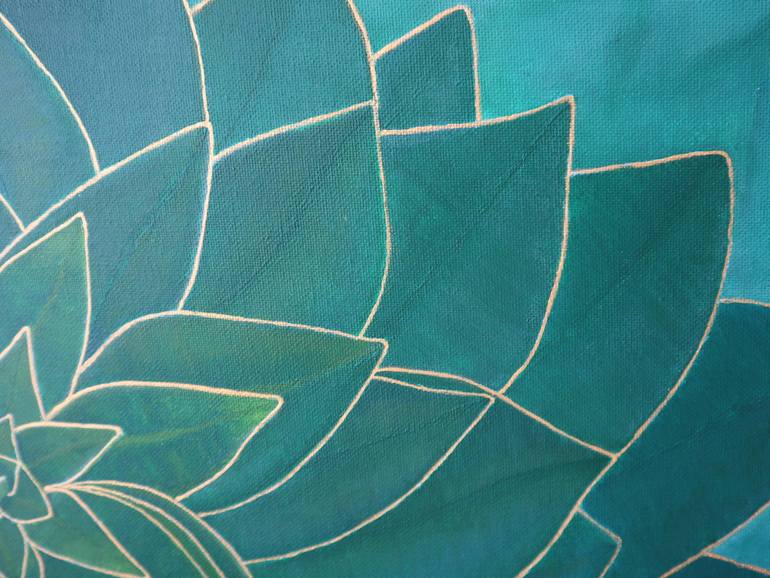 Original Art Deco Botanic Painting by Aida La Sarajevan