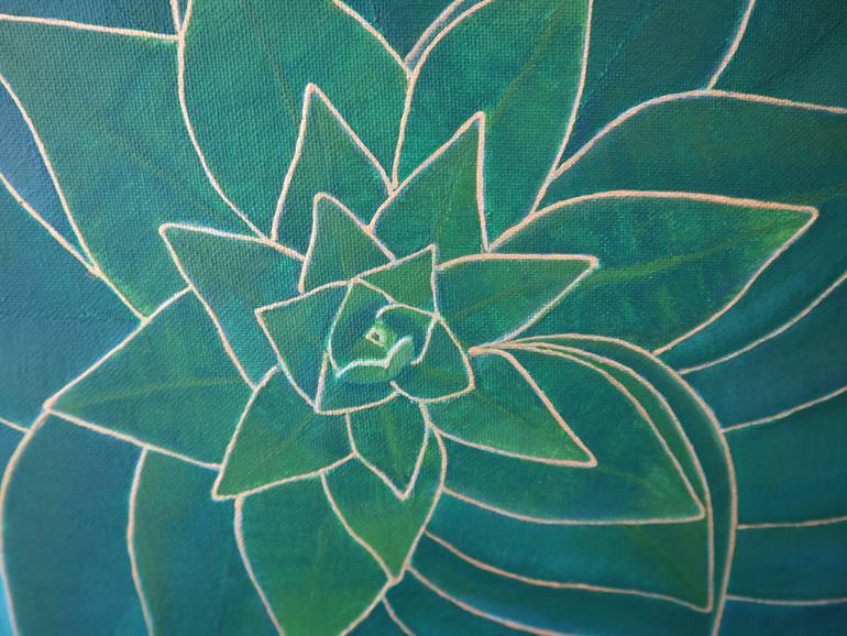 Original Art Deco Botanic Painting by Aida La Sarajevan