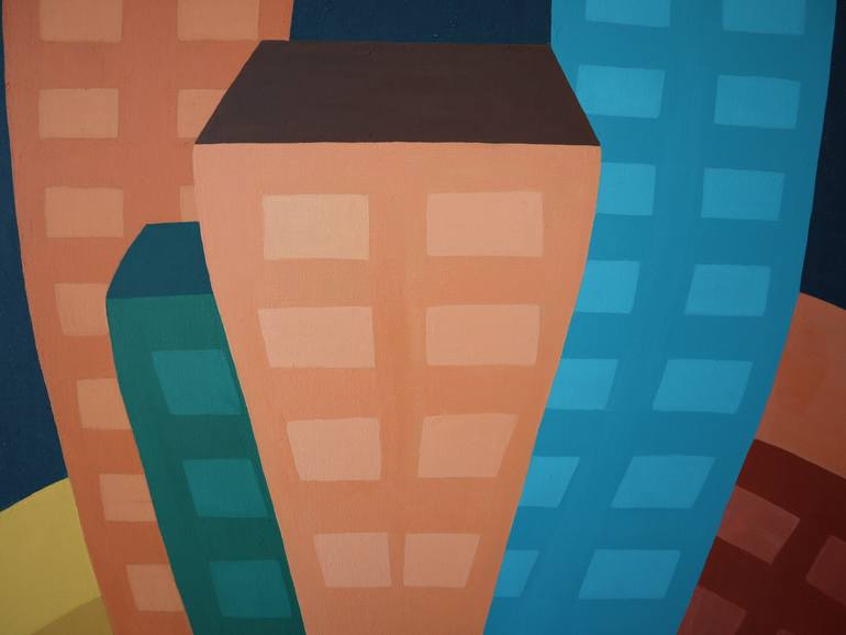 Original Cubism Abstract Painting by Aida La Sarajevan