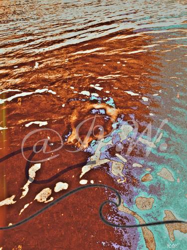 Print of Abstract Expressionism Seascape Printmaking by Rachel wade