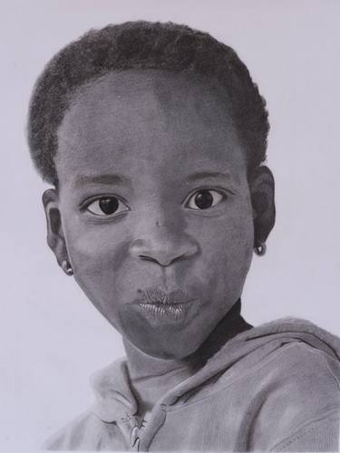 Original Fine Art Portrait Drawing by Ohanele Chidera