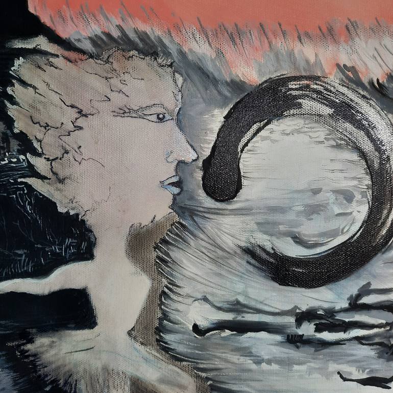 Original Abstract Expressionism Language Painting by María Jose Arenas