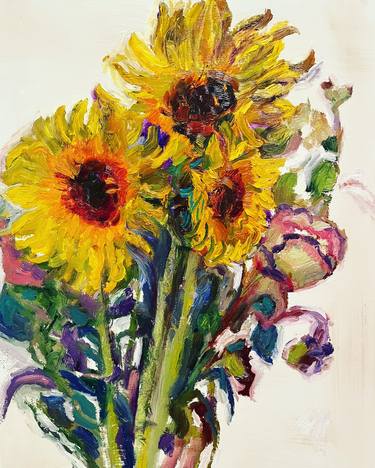 Original Contemporary Floral Painting by Ilona Sturm