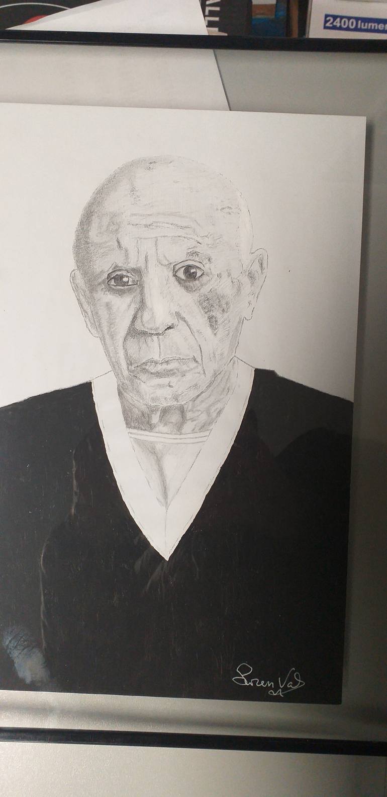 Original Modern Portrait Drawing by Lorenzo Valenzuela