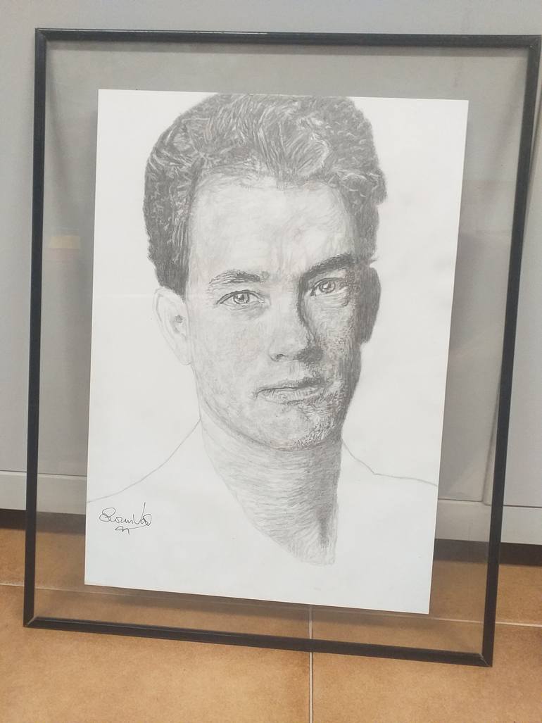 Original Fine Art Portrait Drawing by Lorenzo Valenzuela