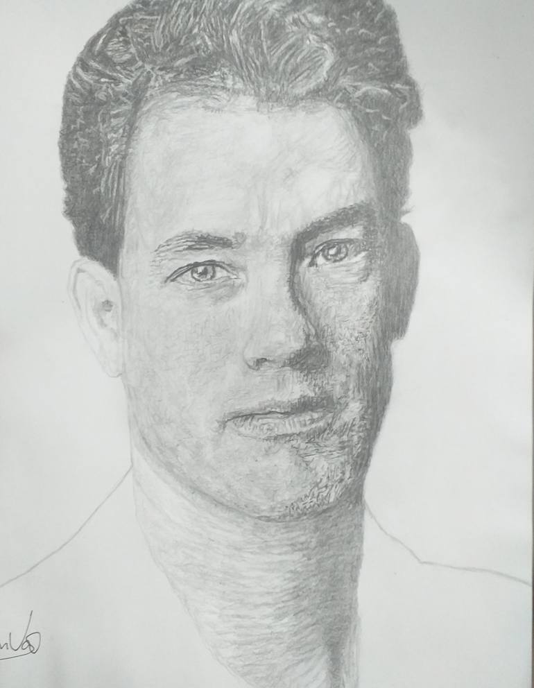 Original Fine Art Portrait Drawing by Lorenzo Valenzuela