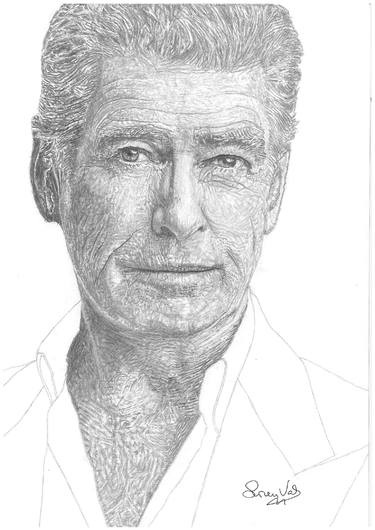 Original Figurative Portrait Drawing by Lorenzo Valenzuela