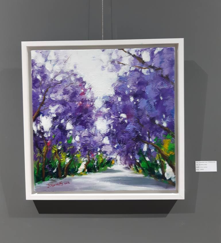 Original Expressionism Floral Painting by Zinna  Kim