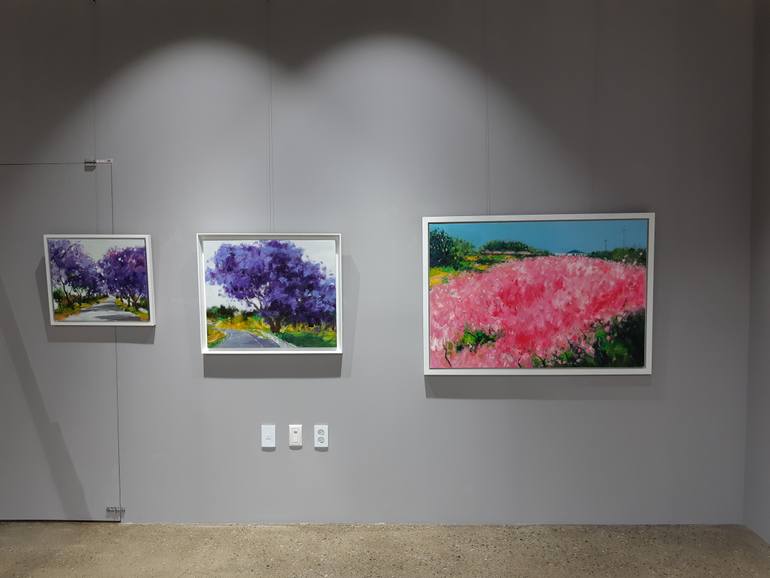 Original Expressionism Floral Painting by Zinna  Kim
