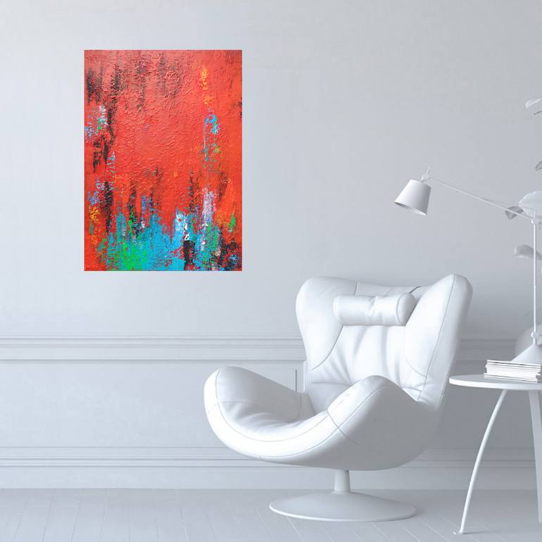Original Abstract Expressionism Abstract Painting by Elena Popa