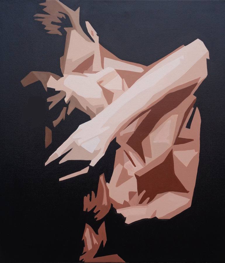 Original Cubism Love Paintings by Elena Popa