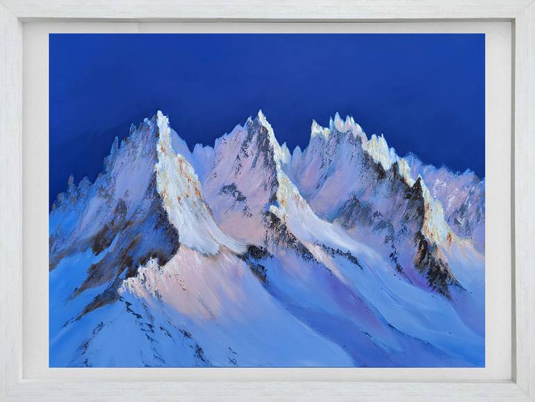 Original Contemporary Mountain Painting by Elena Popa