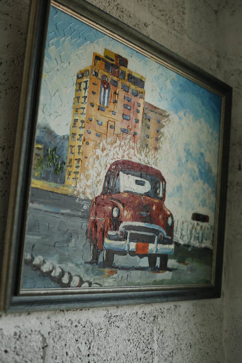 Original Street Art Automobile Painting by Kristina Koloskova