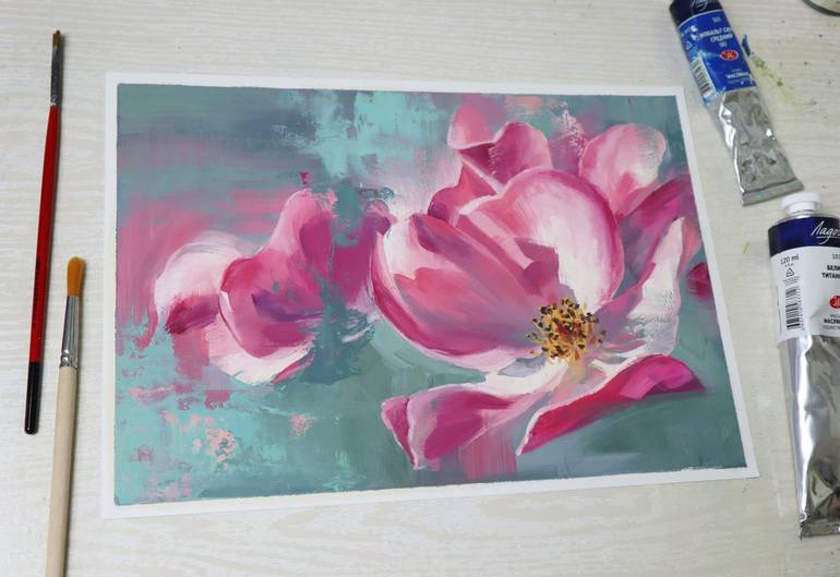 Original Fine Art Floral Painting by Ildar Kamaletdinov