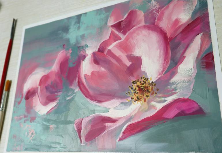 Original Floral Painting by Ildar Kamaletdinov