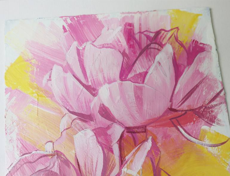 Original Abstract Floral Painting by Ildar Kamaletdinov